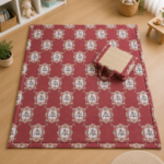 Pooja Mat Size 3.5/6 Feet Premium Mirror Pink - Image 2