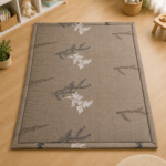 Foldable Mat ( Earth Brown with Botanical Print ) (5/7 Feet) - Image 2