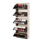 5 DOOR DOUBLE DECKER SHOERACK (BROWN BEIGE)