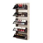 5 DOOR DOUBLE DECKER SHOERACK (BROWN BEIGE)