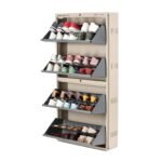 Upgrade your home with our 4 Door Double Decker Shoe Rack — stylish, spacious and durable. Perfect for keeping your footwear neatly organized while saving space.
